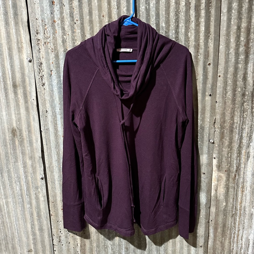 Pink Clover Cowl Neck sweatshirt